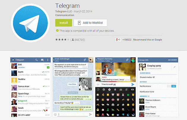 Ya puedes Descargar Telegram 1.4.6 para Android